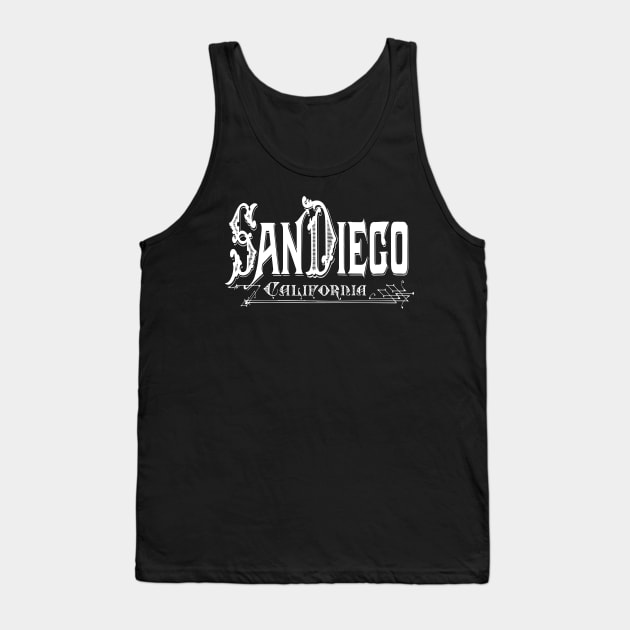 Vintage San Diego, CA Tank Top by DonDota